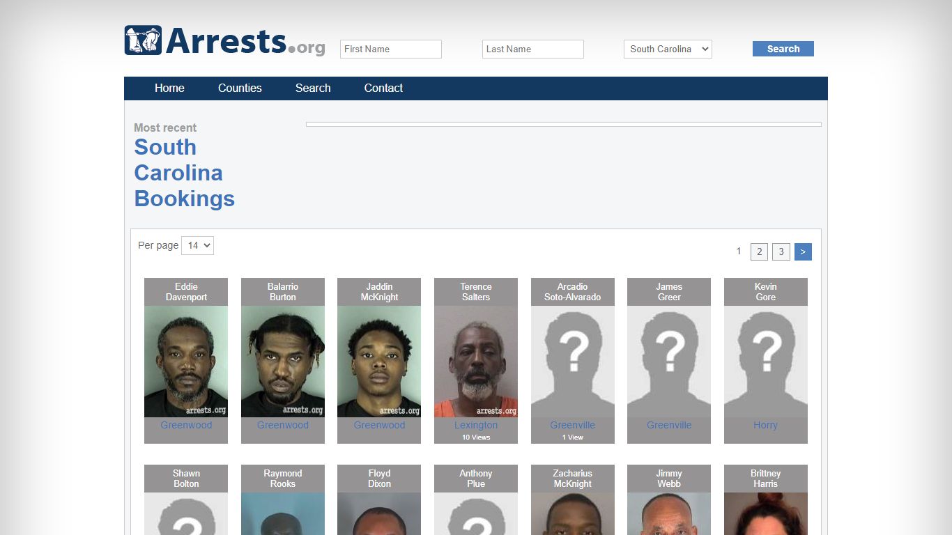 South Carolina Arrests and Inmate Search